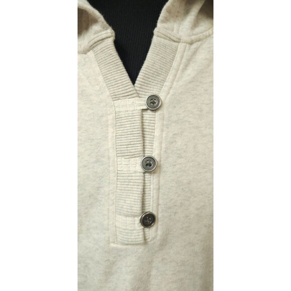 North River Outfitters Womens Grey Medium Fleece Button Sweatshirt Hoodie - Picture 5 of 11